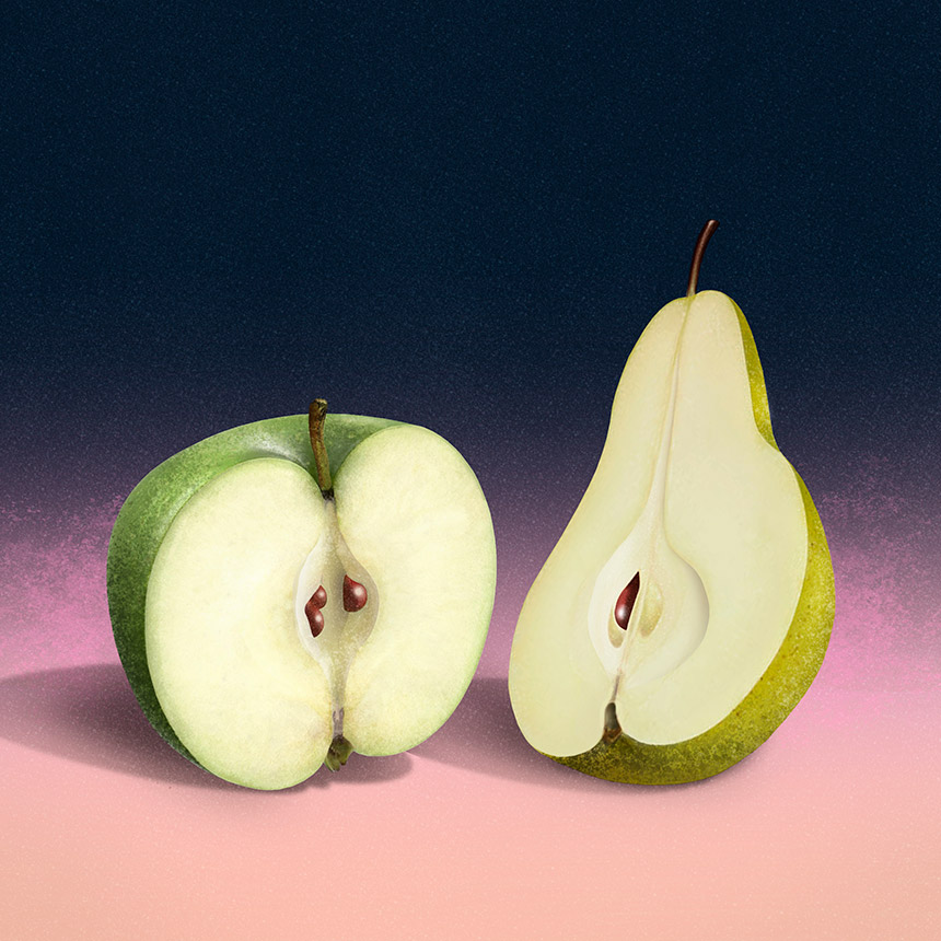 Apfel und Birne (Cover des Magazins)